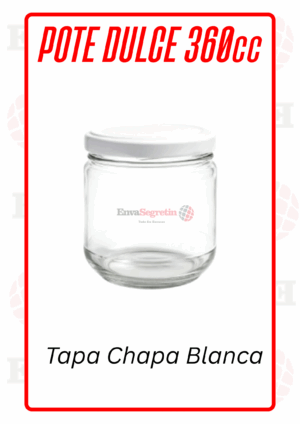 POTE DULCE 360cc Tapa Chapa - Imagen 2