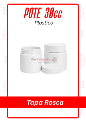 POTE PLASTICO 30cc TAPA ROSCA