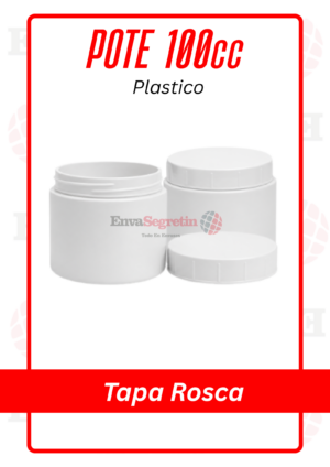 POTE PLASTICO 100cc TAPA ROSCA