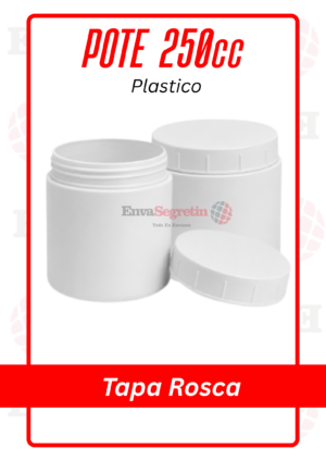 POTE PLASTICO 250cc TAPA ROSCA
