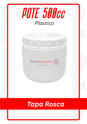 POTE PLASTICO 500cc TAPA ROSCA