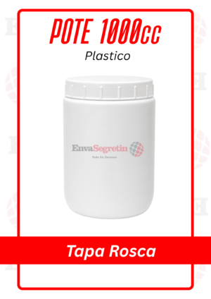 POTE PLASTICO 1000cc TAPA ROSCA