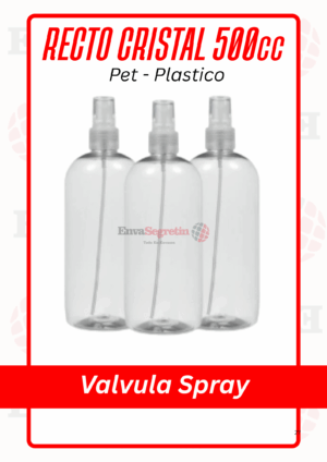 RECTO CRISTAL 500cc VALVULA SPRAY