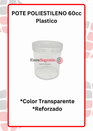 Pote Poliestileno 60cc