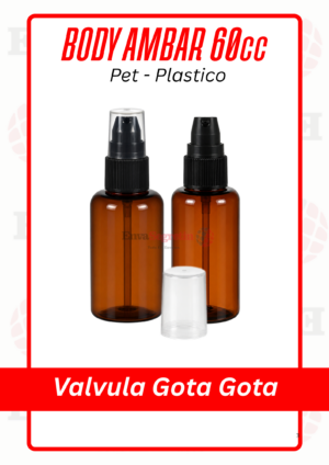 BODY AMBAR 60cc CON VALVULA GOTA A GOTA
