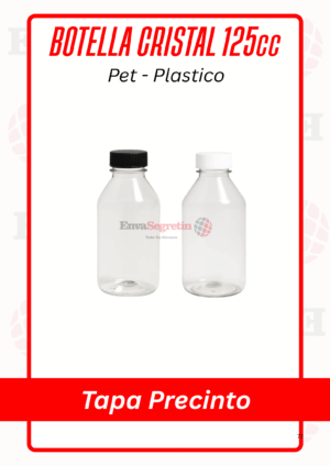 BOTELLA PET CRISTAL 125cc