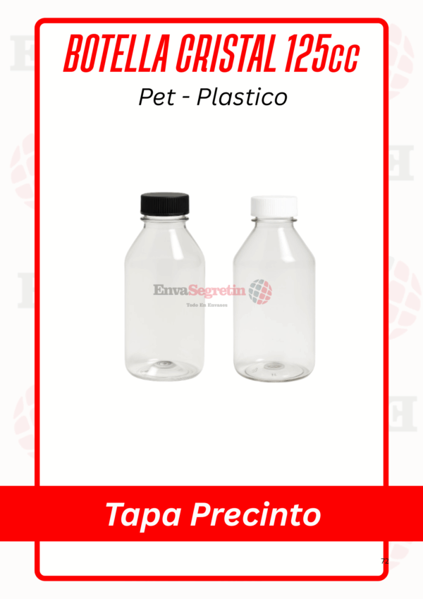BOTELLA PET CRISTAL 125cc
