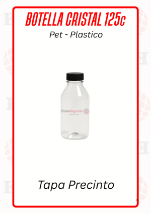 BOTELLA PET CRISTAL 125cc - Imagen 2