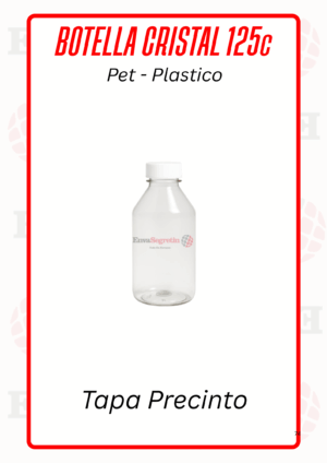 BOTELLA PET CRISTAL 125cc - Imagen 3