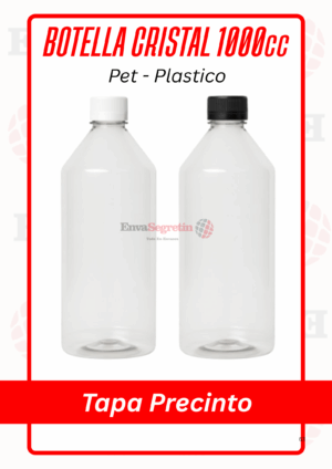 BOTELLA PET CRISTAL 1000cc