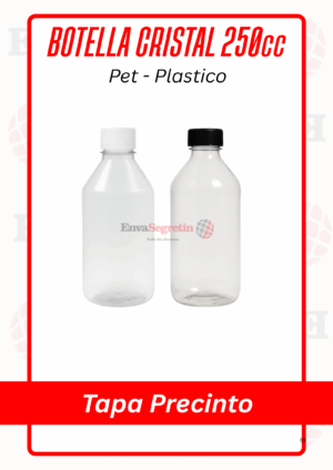 BOTELLA PET CRISTAL 250cc