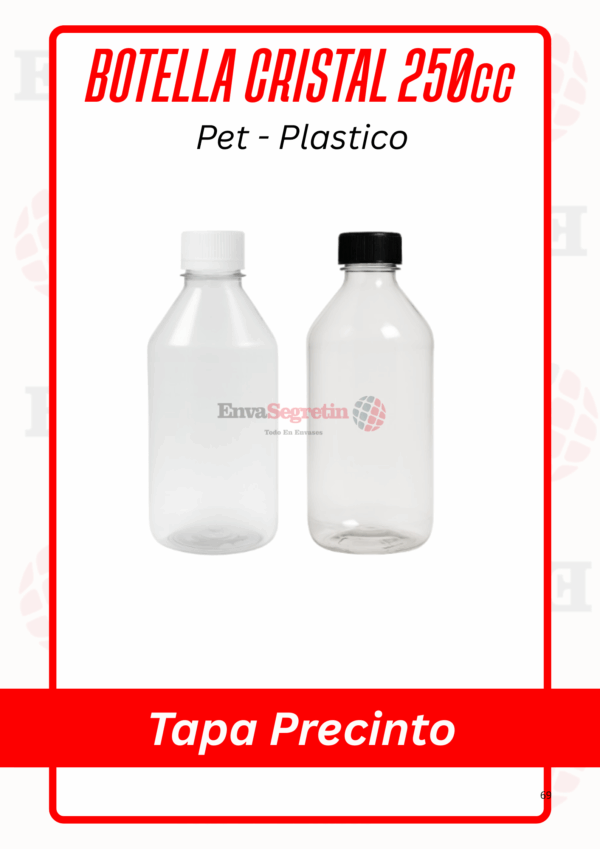 BOTELLA PET CRISTAL 250cc