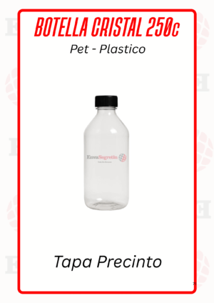 BOTELLA PET CRISTAL 250cc - Imagen 3