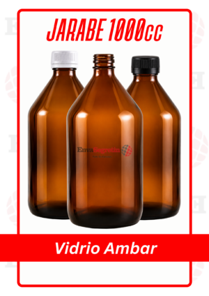 JARABE AMBAR VIDRIO 1000cc CON TAPA