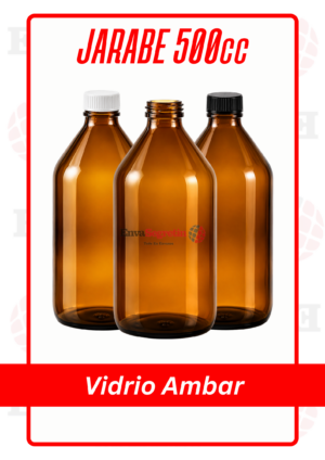 JARABE AMBAR VIDRIO 500cc CON TAPA