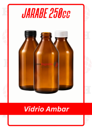 JARABE AMBAR VIDRIO 250cc CON TAPA