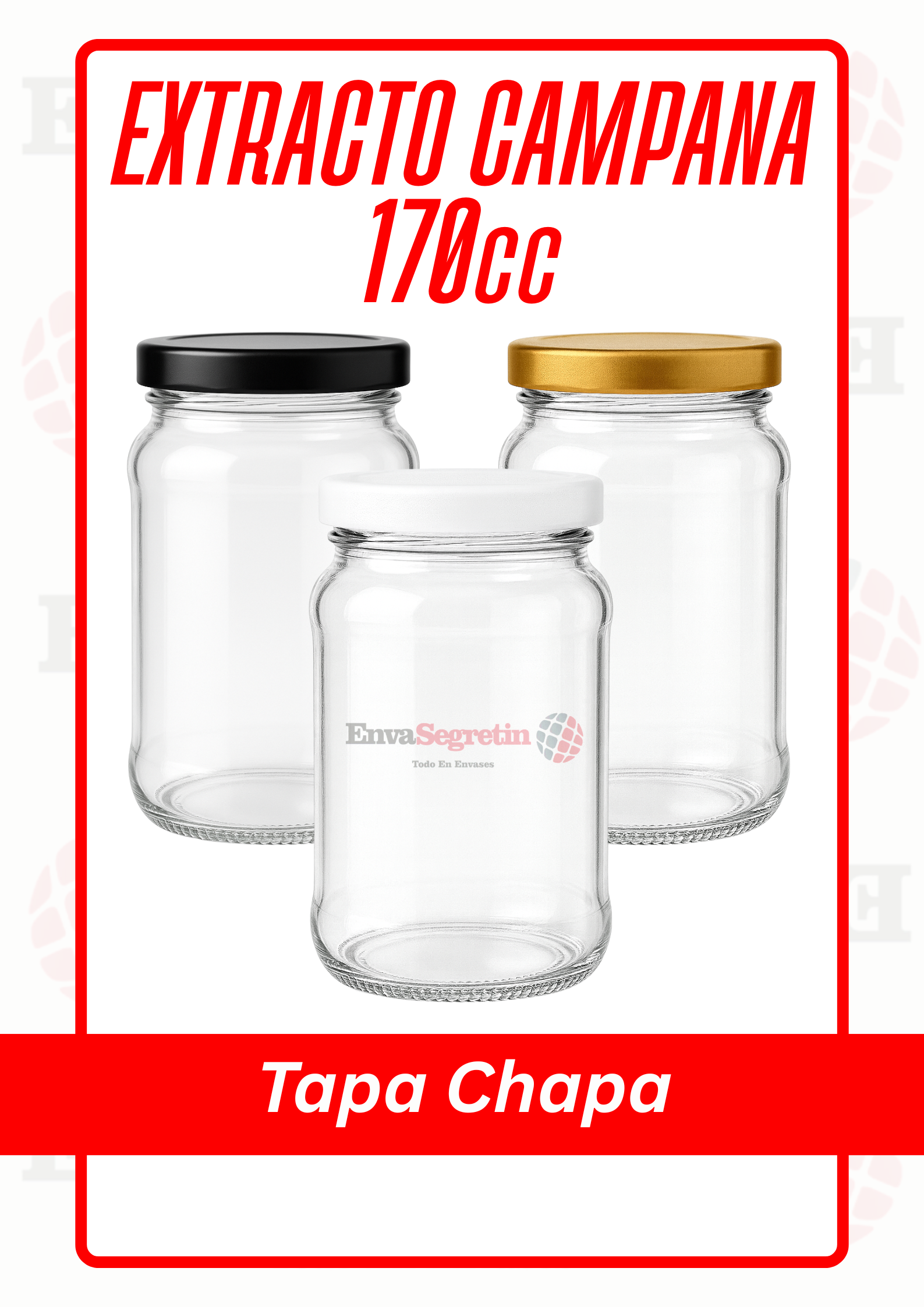 EXTRACTO DE CAMPANA 170cc Tapa Chapa