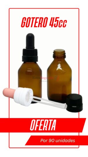 GOTERO 45cc Ambar Vidrio