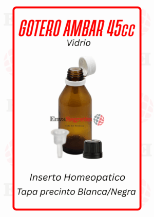GOTERO VIDRIO AMBAR 45cc NACIONAL - Imagen 3