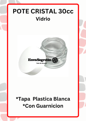 Pote Vidrio Cristal 30cc