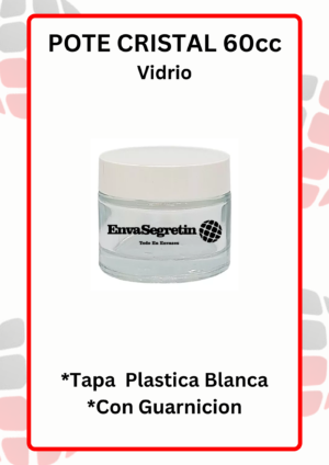 Pote Vidrio Cristal 60cc