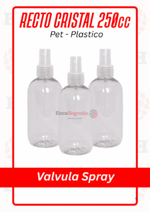 RECTO CRISTAL 250cc VALVULA SPRAY