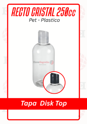 RECTO CRISTAL 250cc TAPA DISK TOP