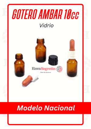 GOTERO VIDRIO AMBAR 10cc NACIONAL