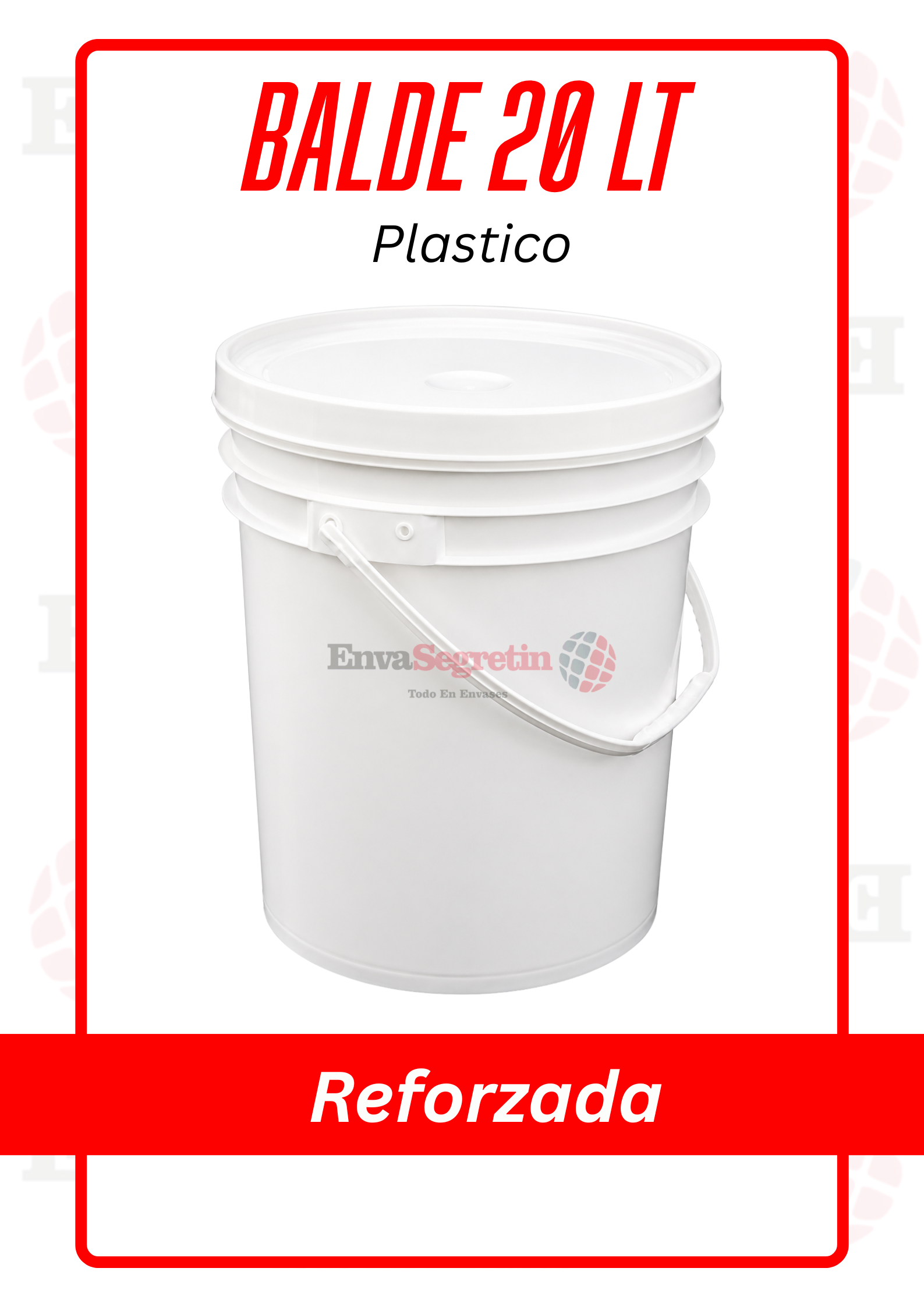 BALDE PLASTICO 20 LT